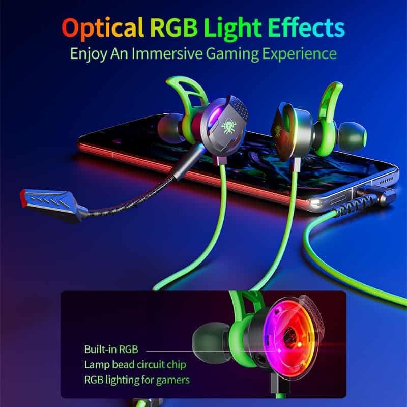 Picture of Plextone RX3 Plus Type C RGB Gaming Earphones Bass Wired In-Ear Headset with Dual Mic