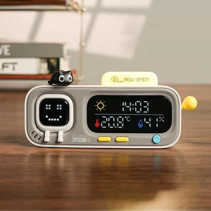 Picture of Xaiomi ATuMan MOOD A Retro Pixel Style Smart Thermohygrometer Cute Desk Digital Smart Temperature and Humidity Clock