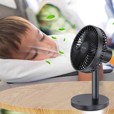 Picture of Awei F30 Mini Portable Rechargeable Desk Stand Fan - 3600mAh Battery