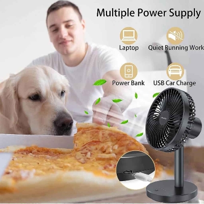 Picture of Awei F30 Mini Portable Rechargeable Desk Stand Fan - 3600mAh Battery