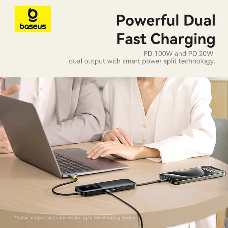 Picture of Baseus 6-in-1 Dual Fast Charging Hub