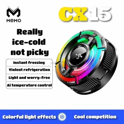 Picture of MEMO CX15 Mobile Phone 5V/3A AI Freeze PUBG Game Cooler Semiconductor Magnetic/Back-clip Cooling Fan Radiator for IPhone Android