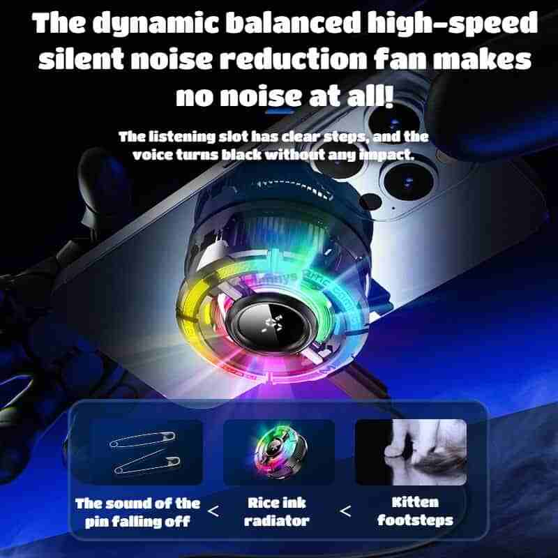 Picture of MEMO CX15 Mobile Phone 5V/3A AI Freeze PUBG Game Cooler Semiconductor Magnetic/Back-clip Cooling Fan Radiator for IPhone Android