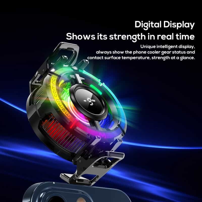 Picture of MEMO CX15 Mobile Phone 5V/3A AI Freeze PUBG Game Cooler Semiconductor Magnetic/Back-clip Cooling Fan Radiator for IPhone Android