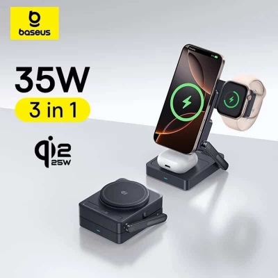 Picture of Baseus PicoGo 35W 3-in-1 Qi2.2 Wireless Charger (AF21) For Apple Charging Station