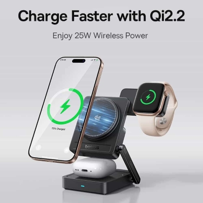 Picture of Baseus PicoGo 35W 3-in-1 Qi2.2 Wireless Charger (AF21) For Apple Charging Station