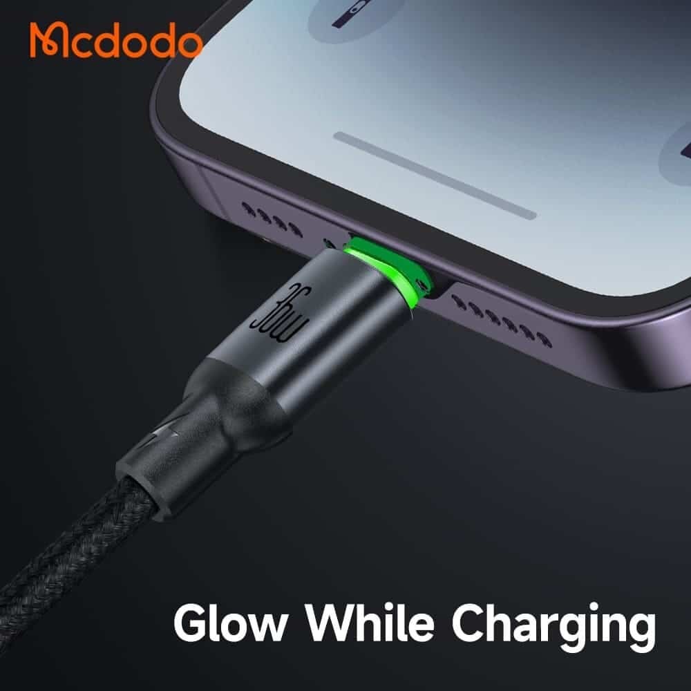 Picture of Mcdodo CA-669 Cable Luma 36W PD Type-C to iPhone Charging Cable With LED Charging Indicator 1M/2M Cable
