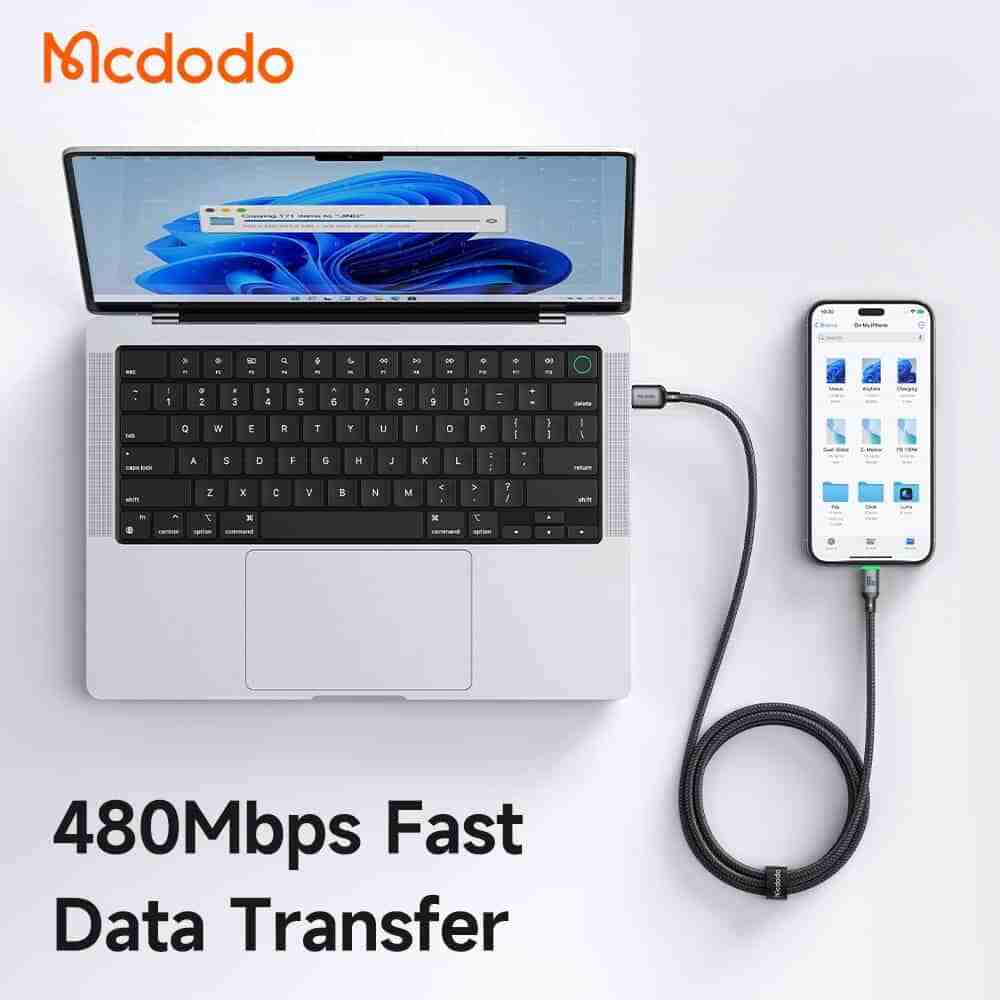 Picture of Mcdodo CA-669 Cable Luma 36W PD Type-C to iPhone Charging Cable With LED Charging Indicator 1M/2M Cable