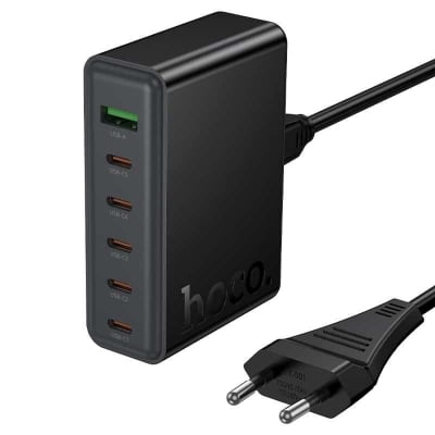 Picture of Hoco C152A 70W PD 6-Port Desktop Charger | 5 USB-C + 1 USB-A Fast Charger