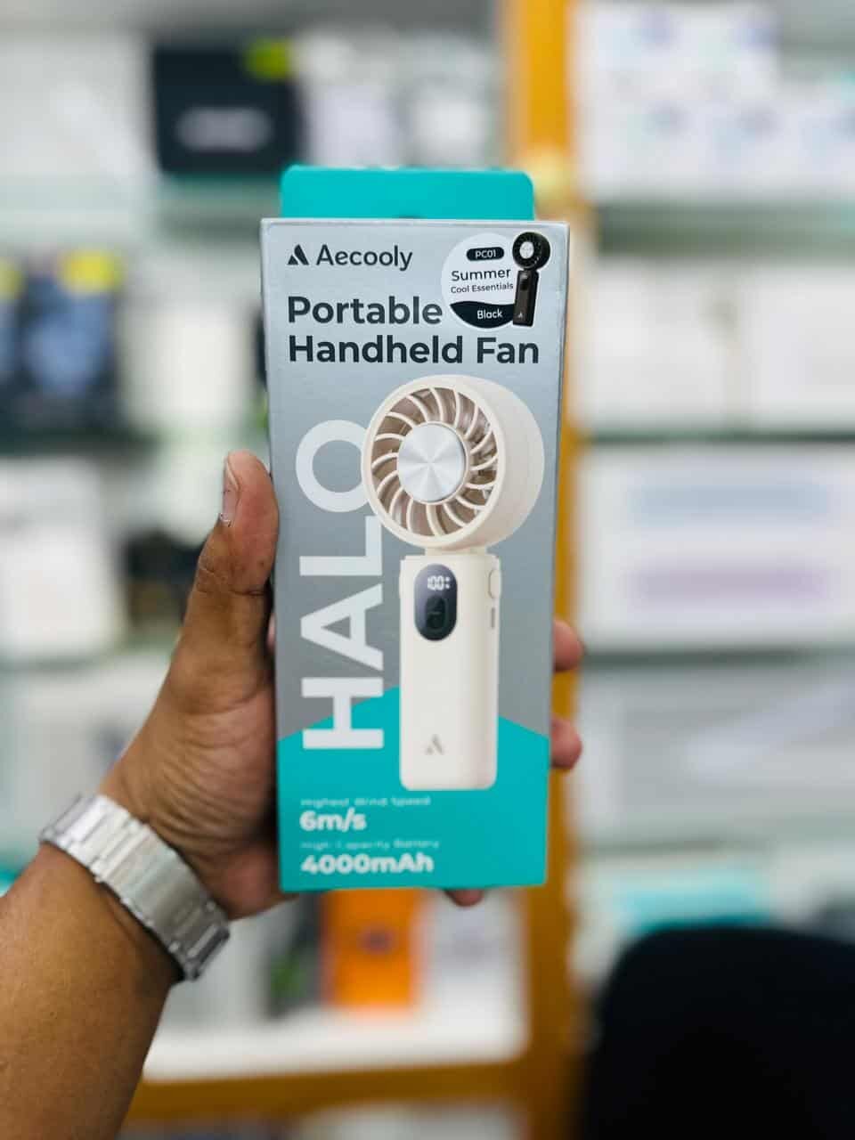 Picture of Aecooly 3-in-1 Portable Handheld Fan Halo 04 ICING (PC01) – 4000mAh Battery