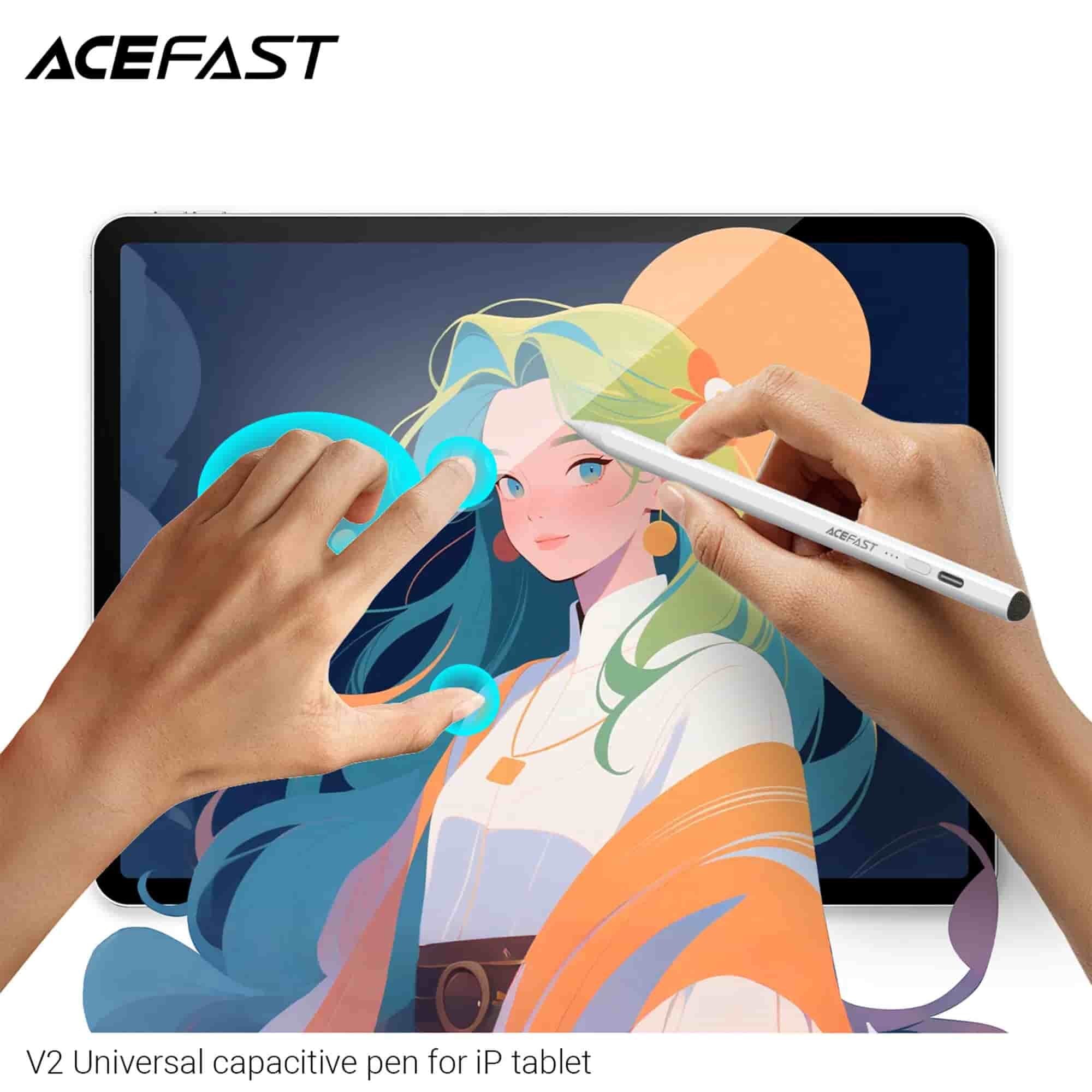 Picture of Acefast V2 Capacitive Pen For Apple Tablet Magnetic Attraction USB-C Charging