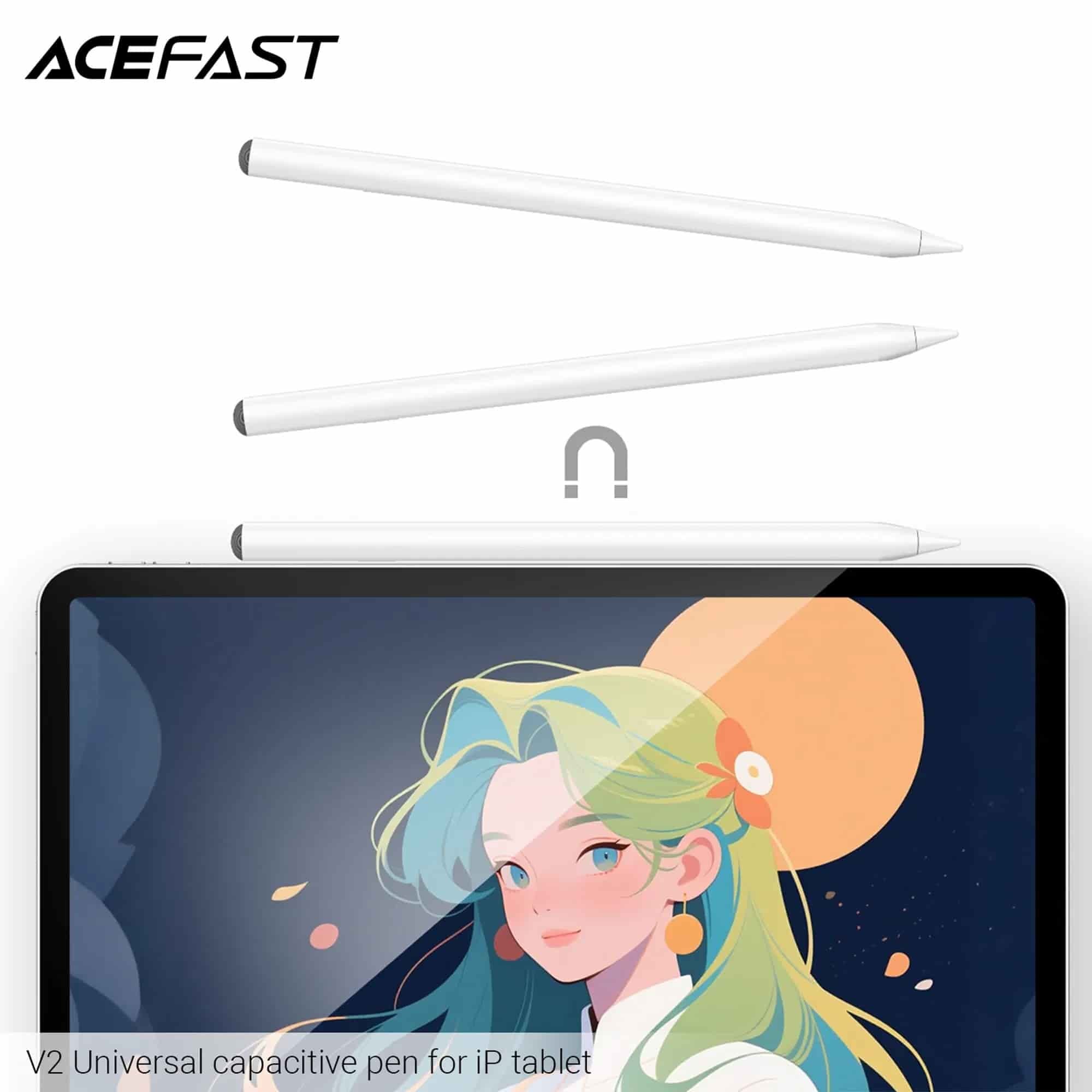 Picture of Acefast V2 Capacitive Pen For Apple Tablet Magnetic Attraction USB-C Charging