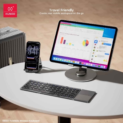 Picture of XUNDD KB007 Folding Wireless Keyboard Tri-fold design With Built-in Touchpad