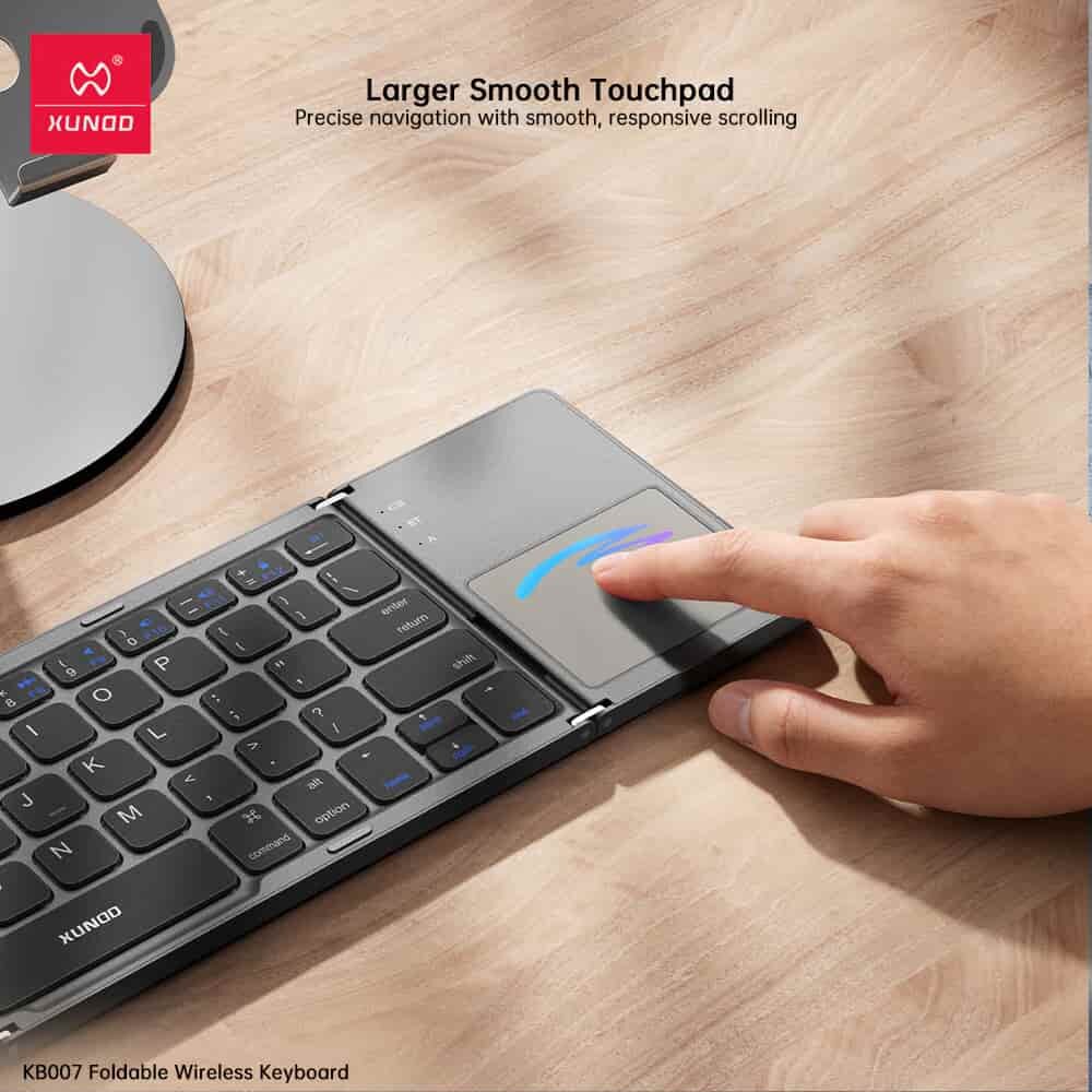 Picture of XUNDD KB007 Folding Wireless Keyboard Tri-fold design With Built-in Touchpad