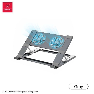 Picture of XUNDD XDHO-082 Laptop Cooling Stand with Dual Fans RGB Lighting Foldable Notebook Bracket