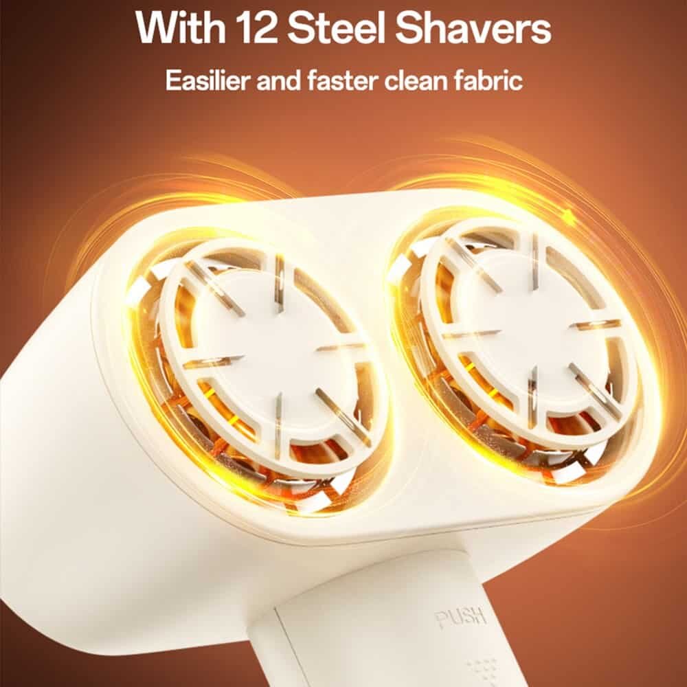 Picture of YESIDO EC20 Dual Head Fabric Shaver with LED Display 12 Blades Lint Remover