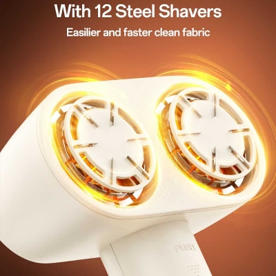 Picture of YESIDO EC20 Dual Head Fabric Shaver with LED Display 12 Blades Lint Remover