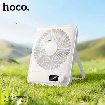 Picture of Hoco HX607 Ultra Thin And Quiet High Power Desktop Fan – 2000mAh