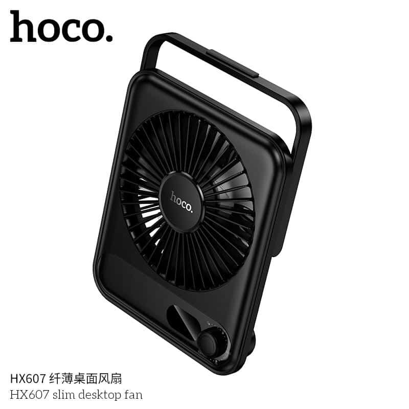 Picture of Hoco HX607 Ultra Thin And Quiet High Power Desktop Fan – 2000mAh