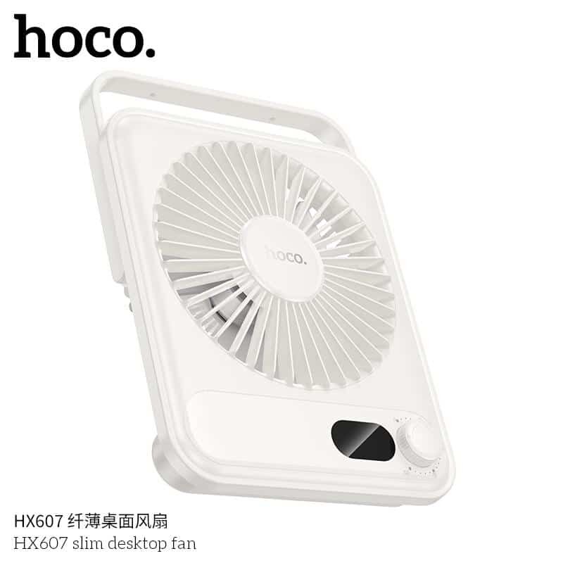 Picture of Hoco HX607 Ultra Thin And Quiet High Power Desktop Fan – 2000mAh