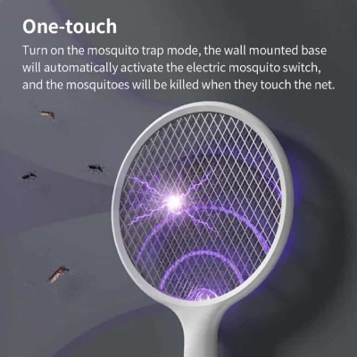 Picture of Xiaomi Qualitell E3 Electric Mosquito Swatter Rechargeable Convenient Handheld Wall-mount 2 in 1 Insect Fly Killing Dispeller Home