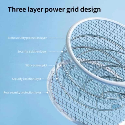 Picture of Xiaomi Qualitell E3 Electric Mosquito Swatter Rechargeable Convenient Handheld Wall-mount 2 in 1 Insect Fly Killing Dispeller Home