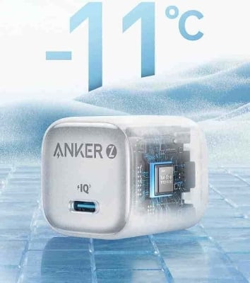 Picture of Anker Zolo PD 30W Charger Ice-Cooled Fast Charging Slim Compact Wall Charger (A2698)