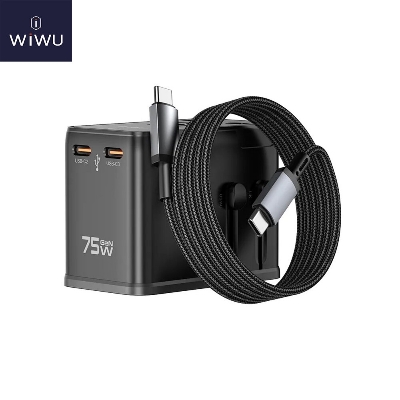 Picture of WiWU Wi-UA015 GaN 75W Universal Travel Adapter With 60w Cable Combo