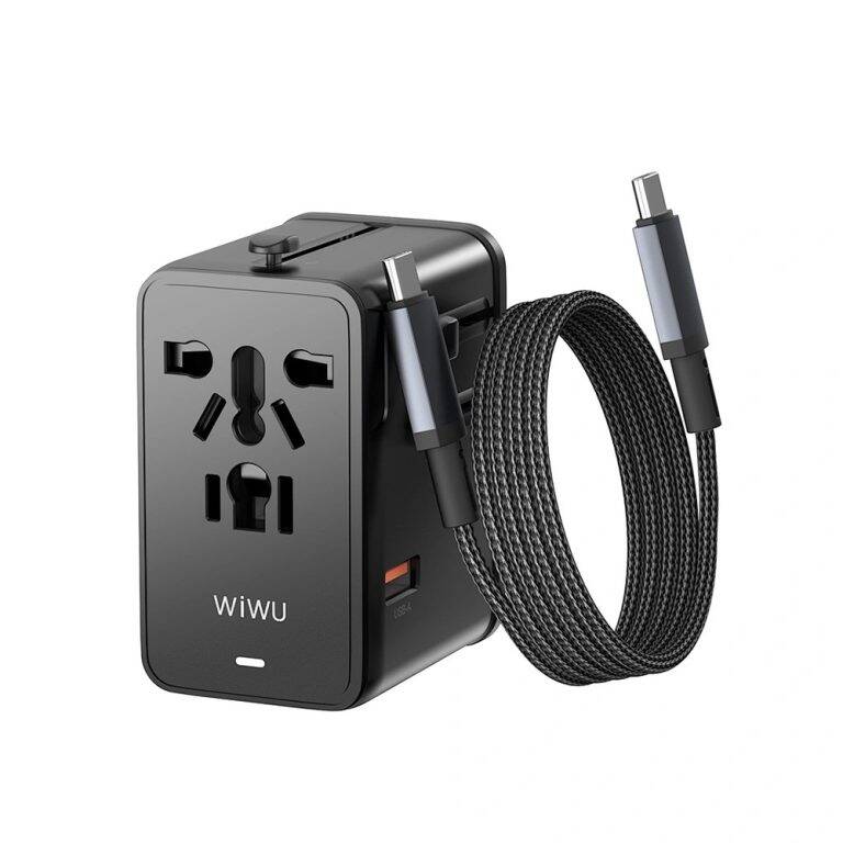 Picture of WiWU Wi-UA015 GaN 75W Universal Travel Adapter With 60w Cable Combo
