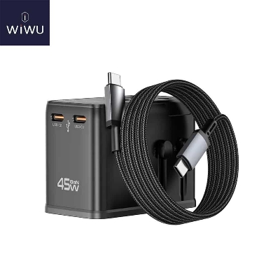 Picture of WiWU Wi-UA014 GaN 45W Universal Travel Adapter With 60w Cable Combo
