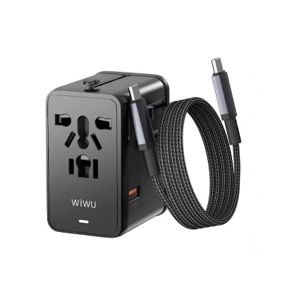Picture of WiWU Wi-UA014 GaN 45W Universal Travel Adapter With 60w Cable Combo