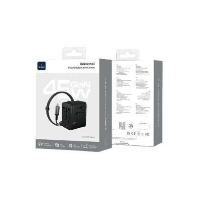 Picture of WiWU Wi-UA014 GaN 45W Universal Travel Adapter With 60w Cable Combo