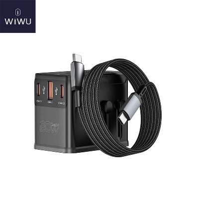 Picture of WiWU Wi-UA013 GaN 20W Universal Travel Adapter With 60w Cable Combo