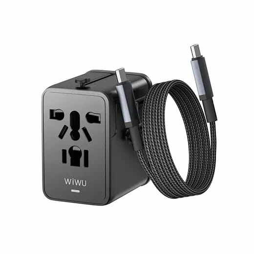 Picture of WiWU Wi-UA013 GaN 20W Universal Travel Adapter With 60w Cable Combo