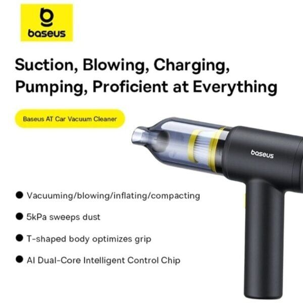 Picture of BASEUS AT 4-in-1 Multi-Function 5000Pa Powerful Suction Cordless Car Vacuum Cleaner