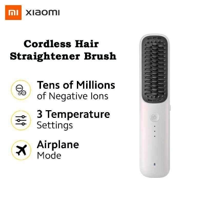 Picture of Xiaomi Cordless Hair Straightener Brush, Portable Cordless Design, Negative Ions, 3 Temperature Settings