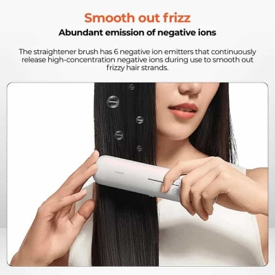 Picture of Xiaomi Cordless Hair Straightener Brush, Portable Cordless Design, Negative Ions, 3 Temperature Settings