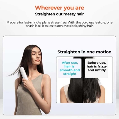 Picture of Xiaomi Cordless Hair Straightener Brush, Portable Cordless Design, Negative Ions, 3 Temperature Settings