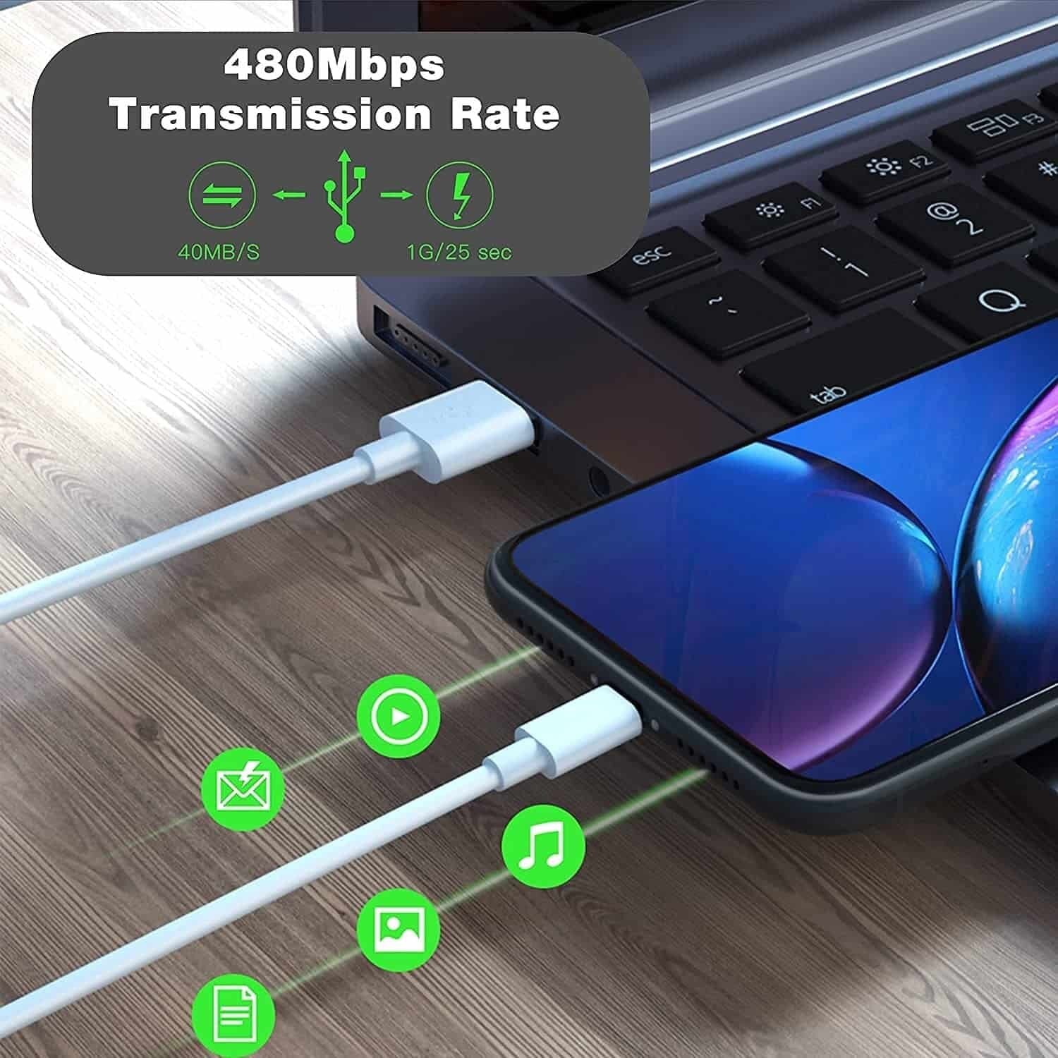 Picture of Oppo 65w Super Vooc USB Cable  For Oppo A54, A73, Find X2 Neo,  X2 Pro, OPPO Find X3 Neo, X3 Pro, Oppo Reno 5G, R17 Pro