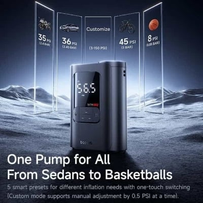 Picture of Baseus GoTrip VA1 Super Mini Wireless Inflator Pump 82W – 5000mAh Battery