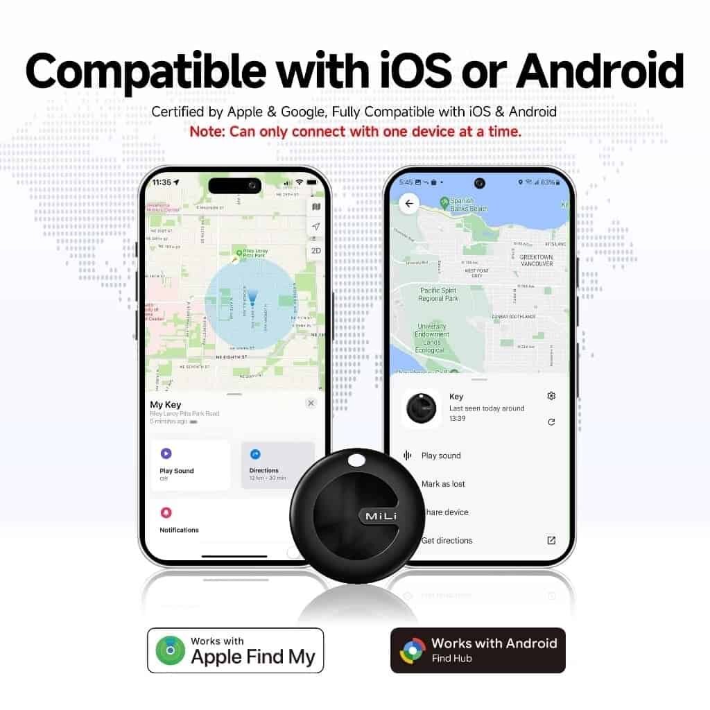 Picture of MiLi MiTag Duo Item Finder Anti Lost Tracker for iOS or Android Smart Locator Tag