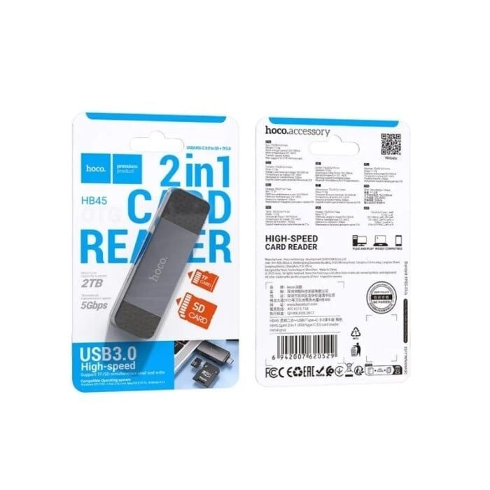 Picture of Hoco HB45 2 in 1 High Speed USB3.0 Card Reader