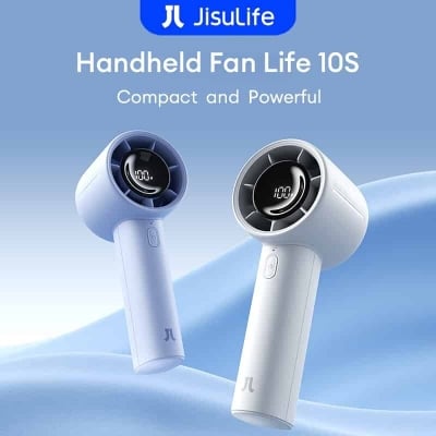 Picture of JISULIFE Portable Handheld Mini Fan Life10s, 5000mAh Battery Long Lasting Power, 5 Wind Speeds, Summer Essential