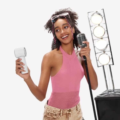 Picture of JISULIFE Portable Handheld Mini Fan Life10s, 5000mAh Battery Long Lasting Power, 5 Wind Speeds, Summer Essential