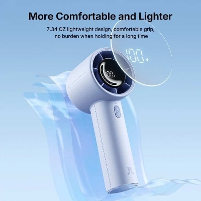 Picture of JISULIFE Portable Handheld Mini Fan Life10s, 5000mAh Battery Long Lasting Power, 5 Wind Speeds, Summer Essential