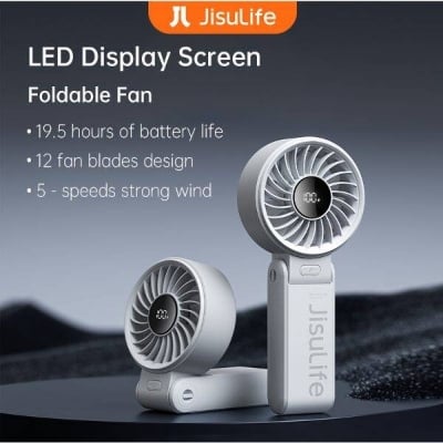 Picture of Jisulife Handheld Fan Life7 3in1 Portable Fan 3600mAh/5000mAh Battery