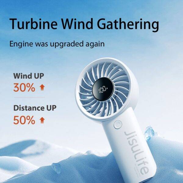 Picture of JisuLife Handheld Fan Life4 Turbo Fan 3600mAh/5000mAh 12-Blade with 17 Hours Battery