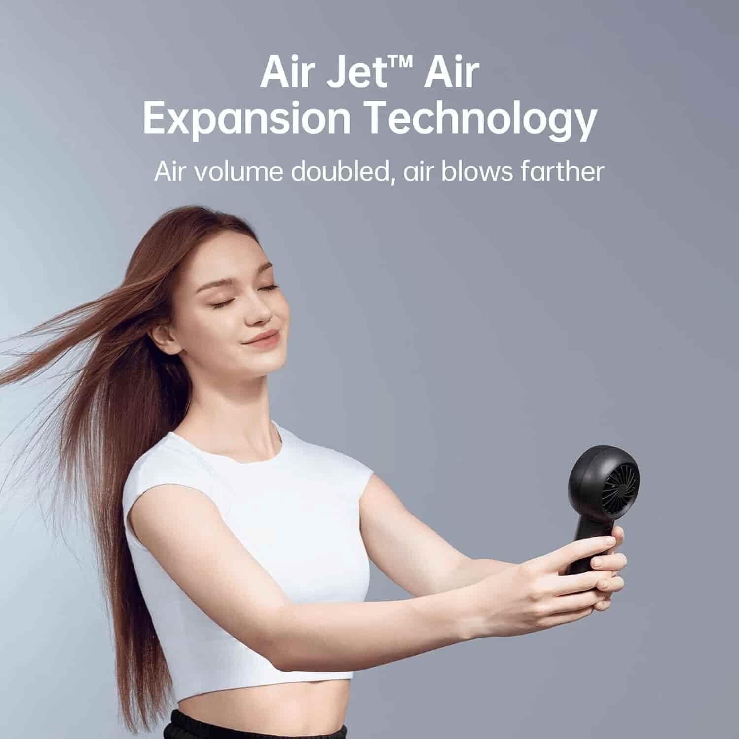 Picture of JISULIFE FA43 Portable Handheld Turbo Fan 6000mAh Student Carry Fan
