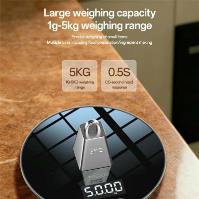 Picture of YESIDO MG43 Kitchen Digital Scale Precision Weighing LCD Display Digital Scale Support 1-5kg Capacity