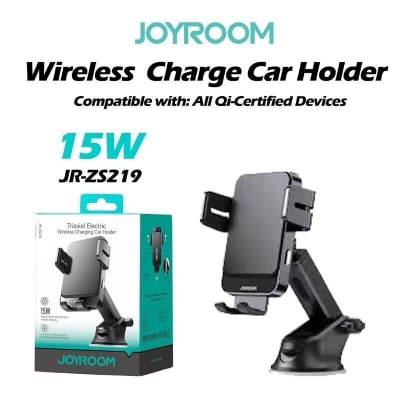 Picture of Joyroom JR-ZS219 Triaxial Electric 15W Wireless Charging Car Holder